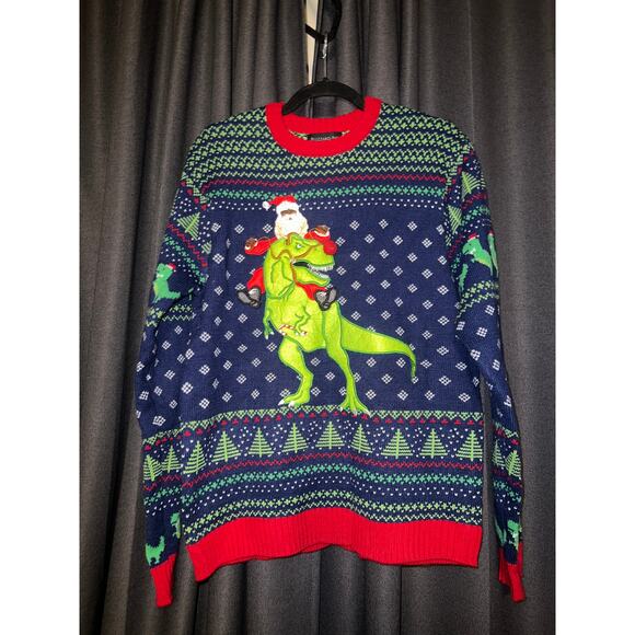 Ugly Christmas Sweater Xmas Size Medium Dinosaur - Picture 1 of 3